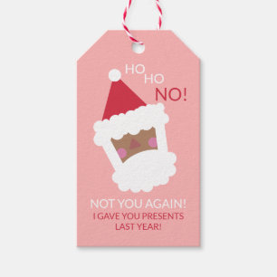 Funny Modern Christmas Black Santa Claus Pink Geschenkanhänger
