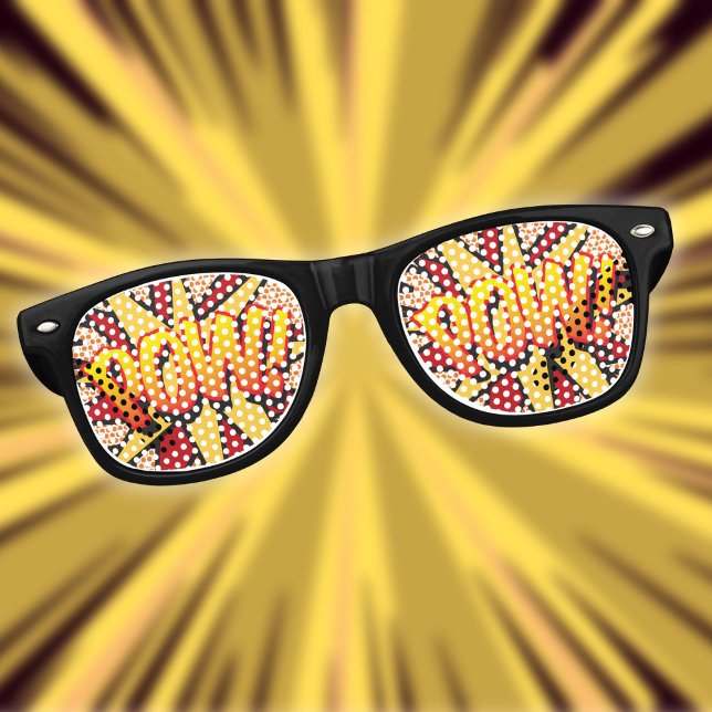 Funny Modern Comic Book POW Sonnenbrille (Funny Modern Comic Book POW Retro Sunglasses)
