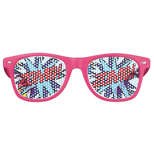 Funny Modern Comic Book ZOMG Partybrille (Vorderseite)