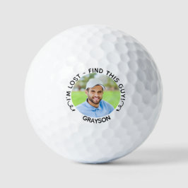 Funny Modern Foto Name Ich bin verloren Golfball