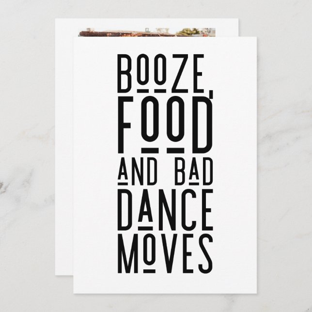 Funny Modern Foto Wedding Save the Dates Ankündigung (Vorne/Hinten)