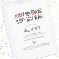 Funny Modern Late Holiday Party