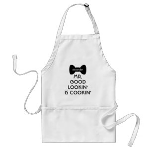Funny Modern Mr. Good Looking Bowtie Kitchen Grill Schürze
