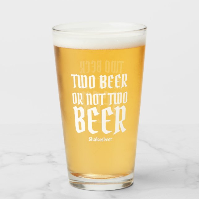 Funny Modern Pint Beer Glass Glas (Vorne (Gefüllt))
