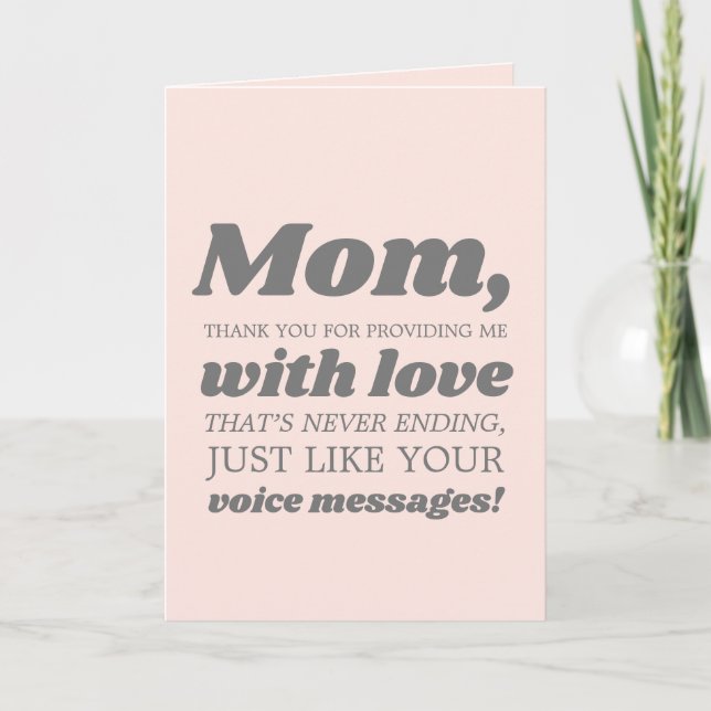 Funny Modern Retro Mothers Day Card Karte (Vorderseite)