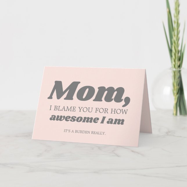 Funny Modern Retro Mothers Day Card Karte (Vorderseite)