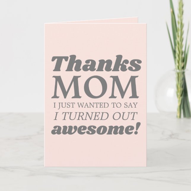 Funny Modern Retro Mothers Day Card Karte (Vorderseite)