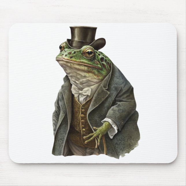 Funny Modern Smart Frosch Boss in Krawatte Coat &  Mousepad (Vorne)
