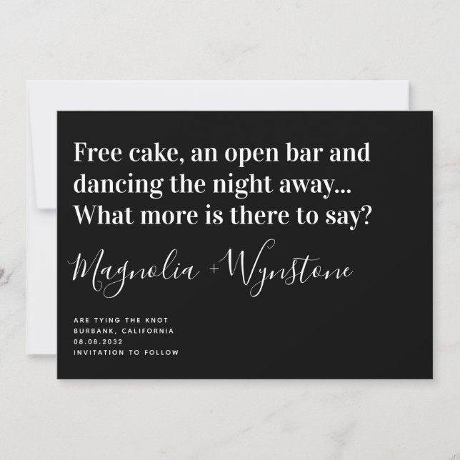 Funny Modern Typografy Wedding rettet das Datum Save The Date (Vorderseite)