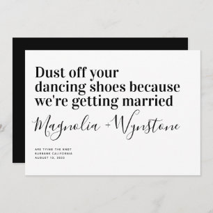 Funny Modern Typografy Wedding Save The Date