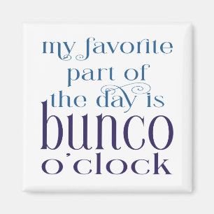Funny Modern Typography Bunco Magnet