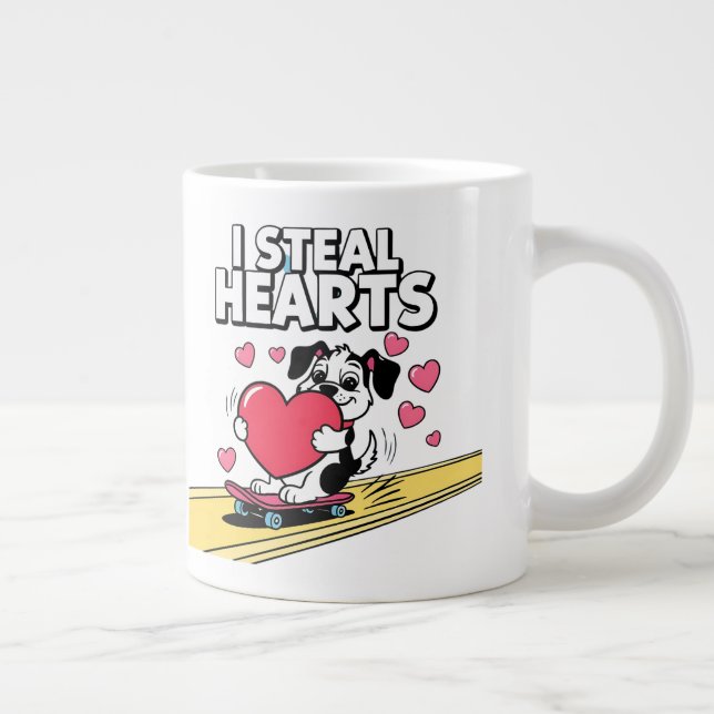 Funny & Modern Valentinstag für Ihn & sie Jumbo-Tasse (Rechts)