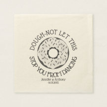 Funny Modern White Glazed Donut Leckerei Hochzeit