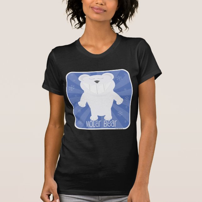 Funny Molar Bear Cartoon Fun Design T-Shirt (Vorderseite)