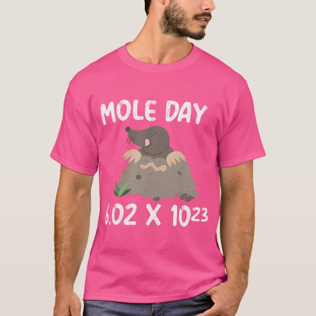 Funny Mole Day Chemistry Math Physics Avogadro T-Shirt (Vorderseite)