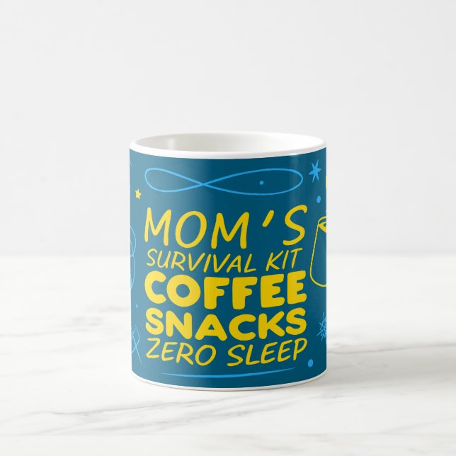 Funny Mom Survival Mug 2026, Tired Mom Mug Kaffeetasse (Mittel)