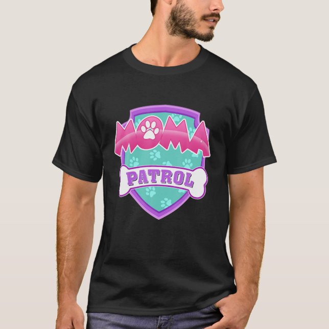 Funny Moma Patrol - Hunde Mama, Vater für Männer F T-Shirt (Vorderseite)
