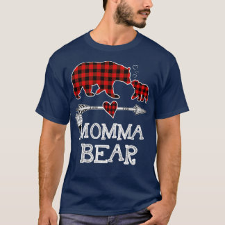 Funny Momma Bear Matching Familie Weihnachtsbär Re T-Shirt