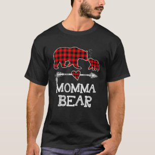 Funny Momma Bear Matching Familie Weihnachtsbär Re T-Shirt