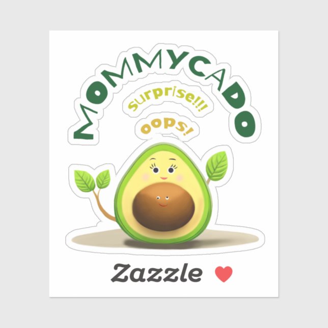 Funny Mommy avocado Aufkleber (Blatt)