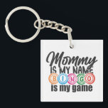 Funny Mommy Bingo word art  Schlüsselanhänger<br><div class="desc">Funny Mommy Bingo word art Keychain</div>