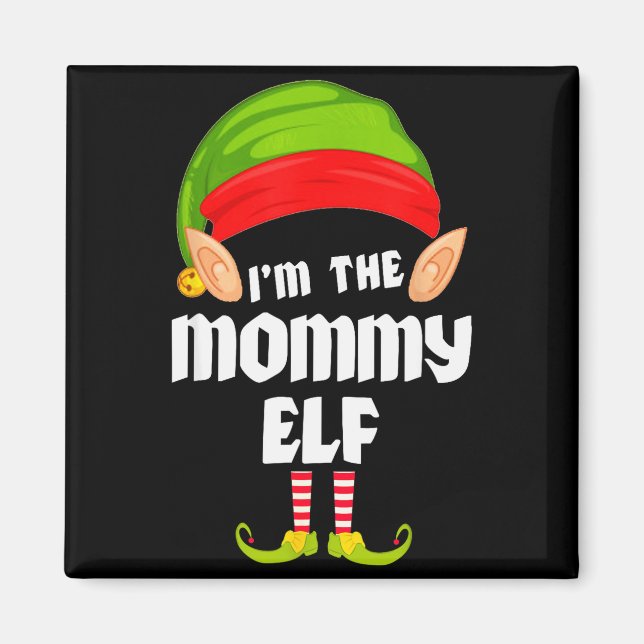 Funny Mommy Elf Matching Family Group Pj Christmas Magnet (Vorne)