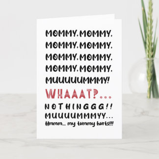 Funny Mommy Modern Typografy Mother Day Card Feiertagskarte
