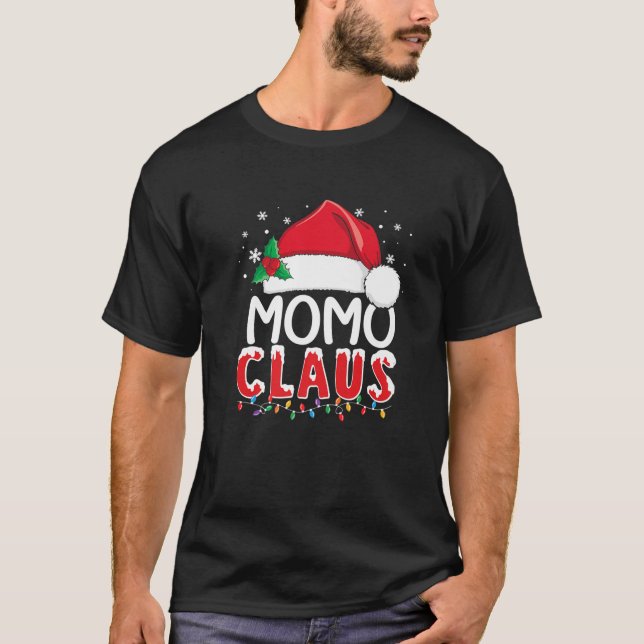 Funny Momo Claus Weihnachten Xmas Pajamas Santa T-Shirt (Vorderseite)
