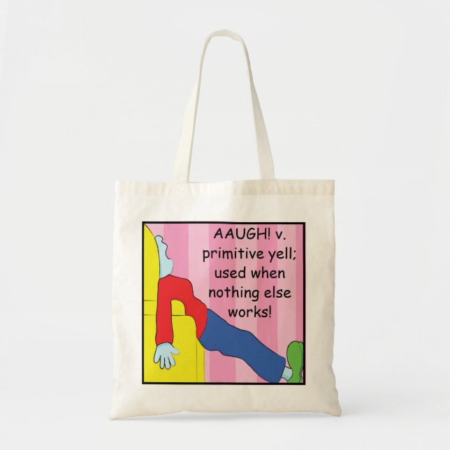 Funny Moms' Primitive Yell, Shopping Tote Tragetasche (Vorne)