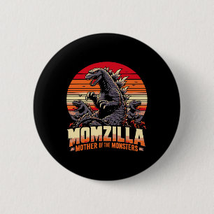 Funny Momzilla Mutter von Monstern Retro Geburtsta Button