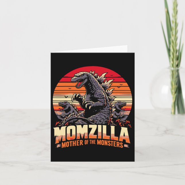 Funny Momzilla Mutter von Monstern Retro Geburtsta Karte (Vorderseite)