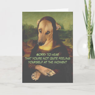 Funny Mona Lisa Dog wird gut Karte