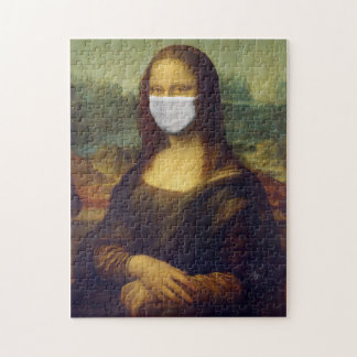 Funny Mona Lisa Face Mask Puzzle