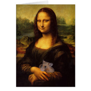 Funny Mona Lisa mit süßem Hamster