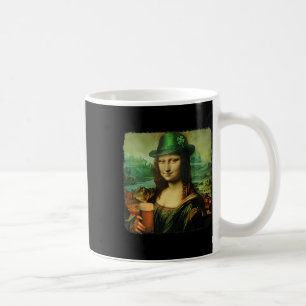 Funny Mona Lisa St. Patricks Day Kleeblatt Hat Lep Kaffeetasse