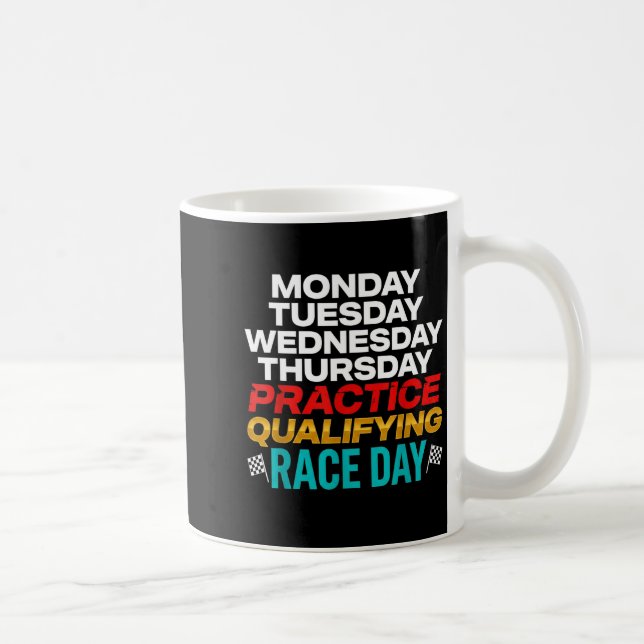 Funny Monday Tuesday Thursday Practice Qualifying  Kaffeetasse (Rechts)