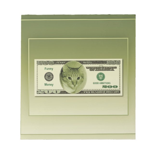 Funny Money Notizblock (Vorderseite)