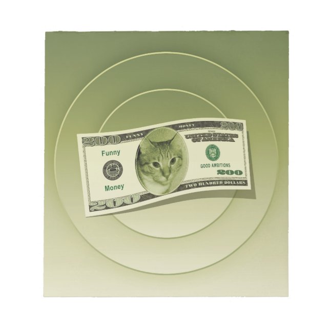 Funny Money Notizblock (Vorderseite)