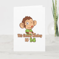 Funny Monkey 14 Jahre alt Geburtstag