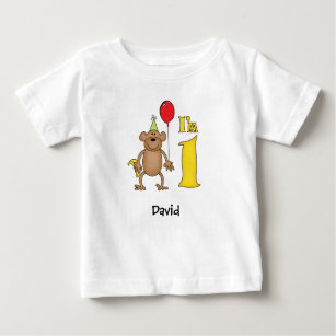 Funny Monkey 1. Geburtstag Baby T - Shirt