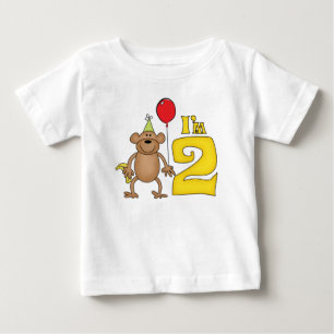 Funny Monkey 2. Geburtstag Baby T-shirt