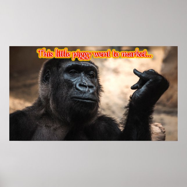 Funny Monkey Ape Chimp Memes mit Lustigen Sprüchen Poster (Vorne)