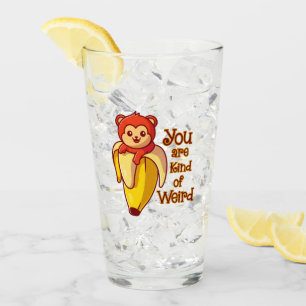 Funny Monkey Banane Sie sind irgendwie komisch Glas