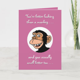 Funny Monkey Birthday Karte
