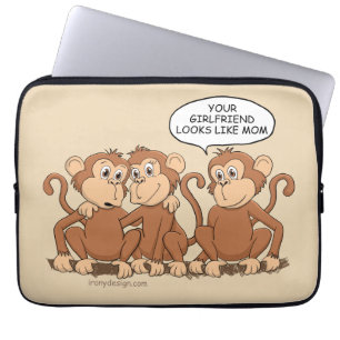 Funny Monkey Cartoon Design Laptopschutzhülle