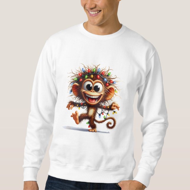 Funny Monkey Christmas Sweatshirt (Vorderseite)
