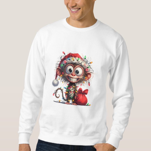 Funny Monkey Christmas Sweatshirt (Vorderseite)