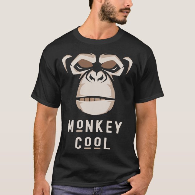 Funny Monkey Cool Fun Chimp Wild Primate Animal T-Shirt (Vorderseite)
