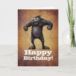 Funny Monkey Custom Gorilla Happy Birthday Karte