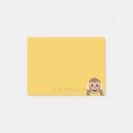 Funny Monkey Emoji | INDIVIDUELLE NAME Post-it Klebezettel